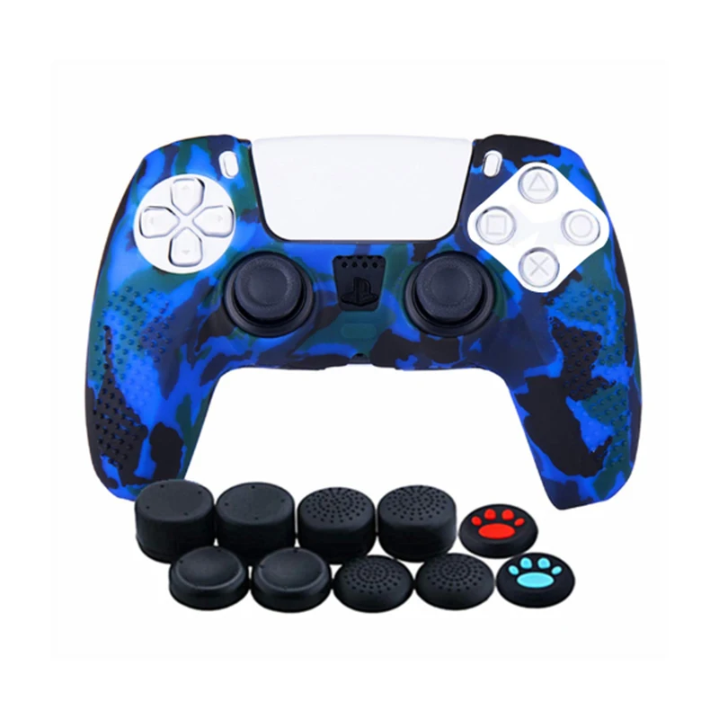 
Hot PS5 Silicone Controller Soft Skins Cover Protector Case for PS5 Console anti-slip Surface Protection Shell thumb grips 