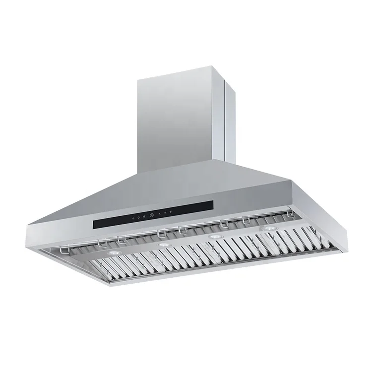 Wall-mounted customizable range hood stainless steel pyramid cook hood thailand kitchen range hood