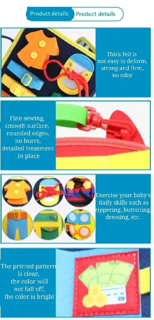 montessori  learning toys busy board for preschool toddler  or kids