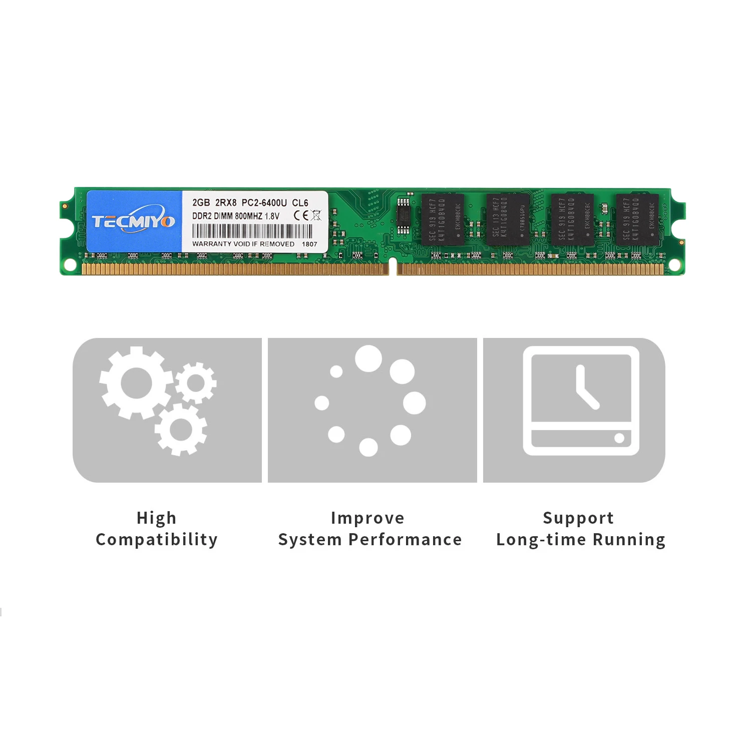 Заводская цена DDR2 2GB memoria RAM PC2 6400U 800MHZ UDIMM PC Ram память совместима со всеми материнскими
