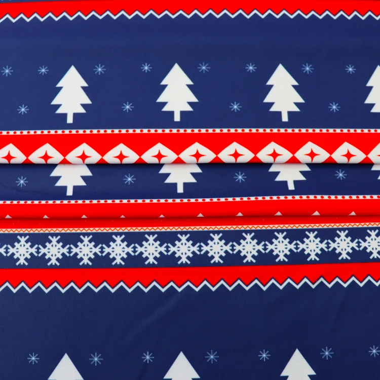 Polyester 80% Spandex 20%  Fabric Wholesale hot selling 150 cm Width 230 GSM Christmas Print Stretch Yoga Fabric