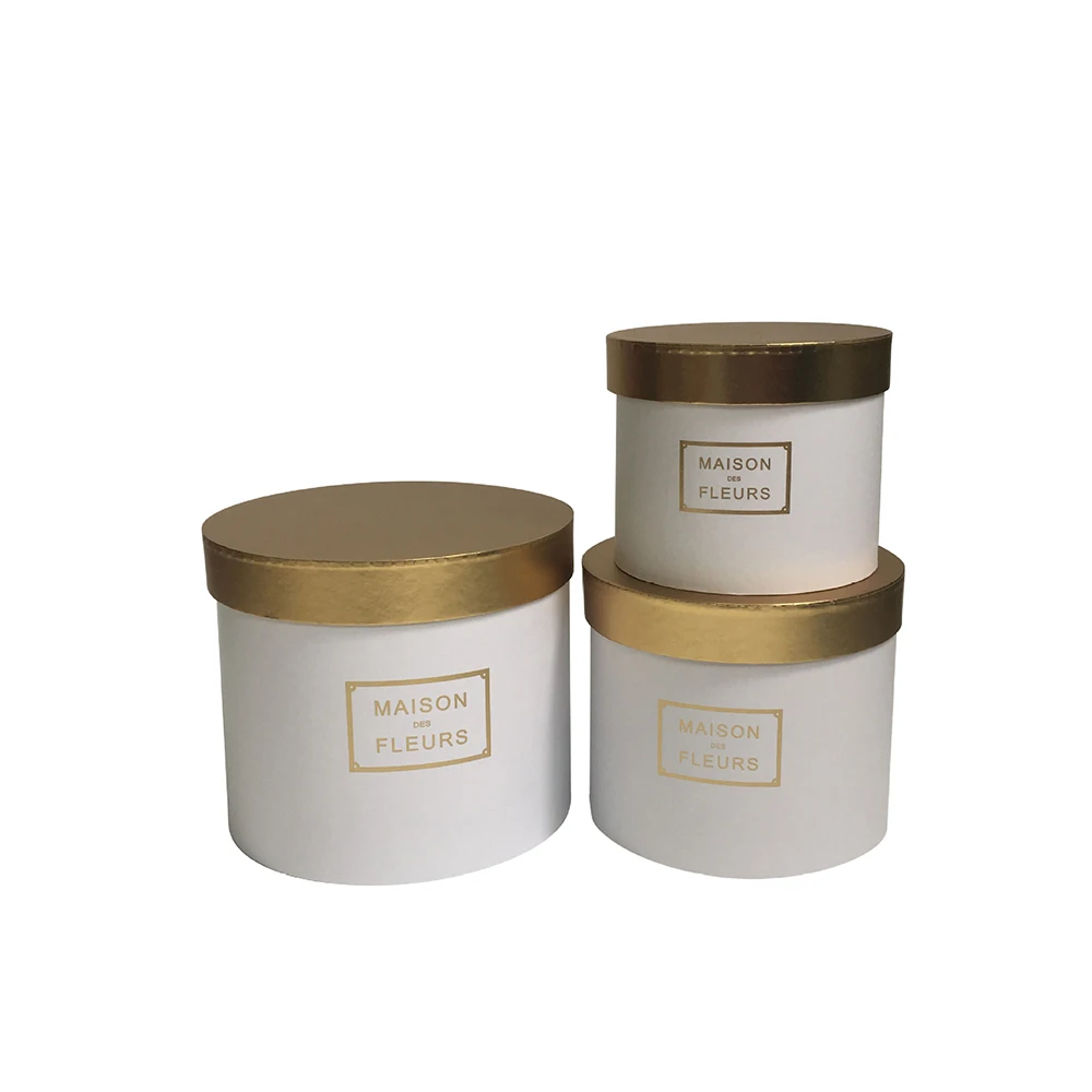 INUNION Round Flower Paper Boxes Lid Hug Florist Flower Bucket Gift Packaging Box Gift Circle Flower Box