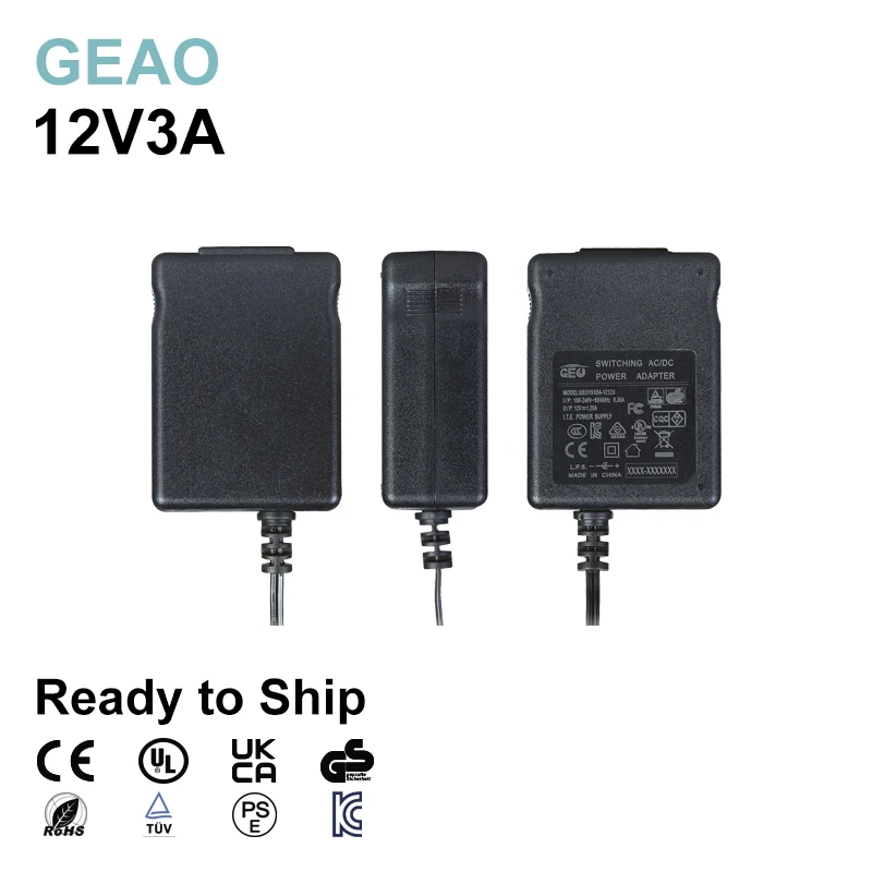 12V 3A  Mirror Plant Lamp Desk Lamp Massage Instrument  Foot Massager  Humidifier3v 5v 12v 24v 48v 1a 2a 3a 65a Power Adapter