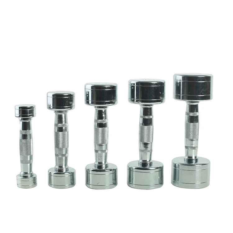 Real Mens Cast Iron Adjustable Chrome Plated Home Gym Steel Fitness Equipment Dumbbell Barbell Set