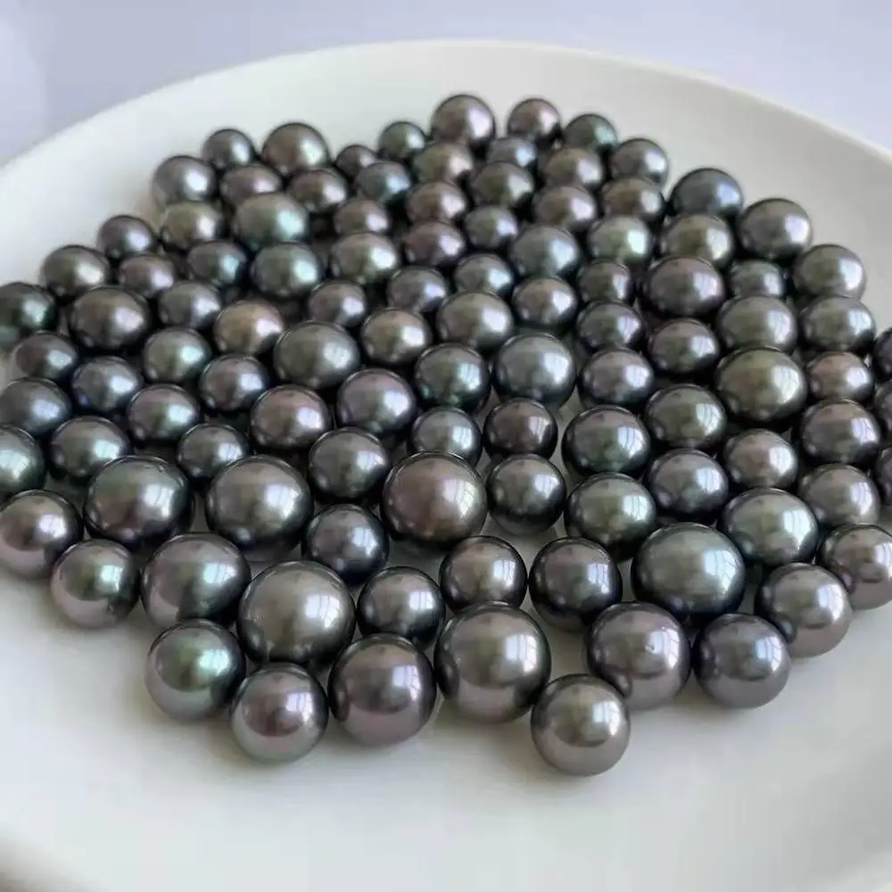 9-12mm Seawater Tahitian round shape pearl loose pearls wholesale natural pearls for making jewelry