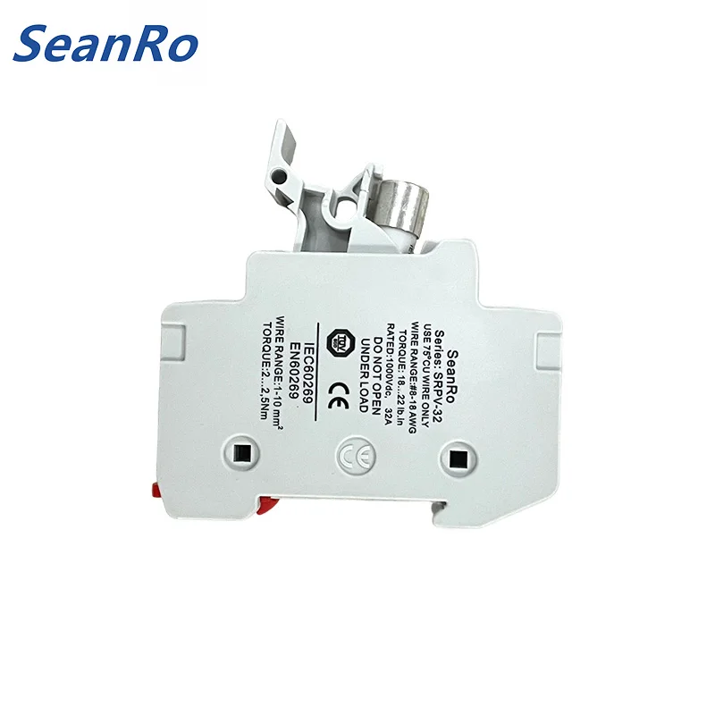 SeanRo wholesale Din Rail Fuse Holder Solar PV DC 1500V 1-30A 30 amp fusibles thermal porcelain fuse with Base