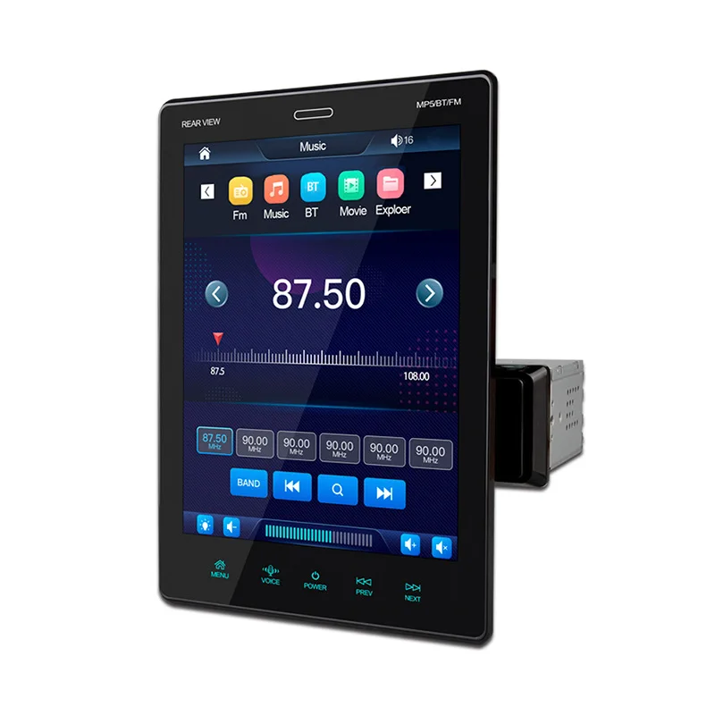Cross-Border Car 9.5-Inch MP5 Player with Touch Plug-In Vertical Screen Stereo and GPS Functions FM AM Waves BT Connection