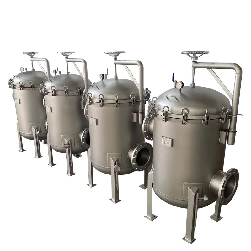 Liquid/oil/wine/beer/honey/syrup/paint Filtration Machine Stainless Steel 304 Multi Bag Filter Housing
