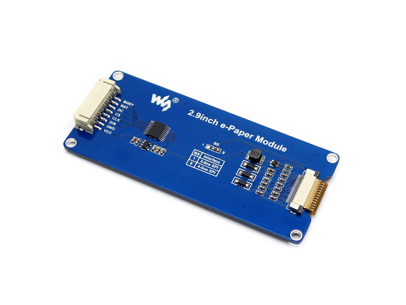 Waveshare 2.9inch E-Ink Display Module Panel Red Black White Three-color SPI Interface with Embedded Controller