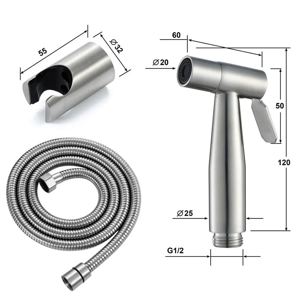 IFAN Factory Price Self Cleaning Bath Bidet Shower Petra Streamline Spray Gun Shower Handheld Toilet Bidet Sprayer