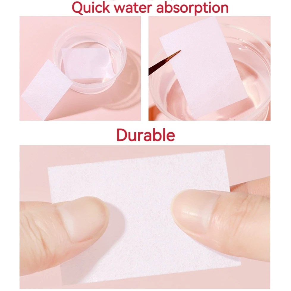 Factory Wholesale Customized White Nail Polish Remover Wipe Cotton nail wipes Pink Nail Wipes