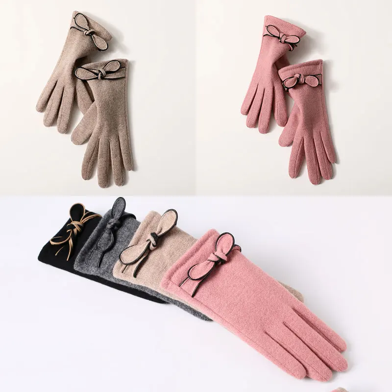 Classic Winter Fashion Wool Women Gloves Cashmere New Style Gloves