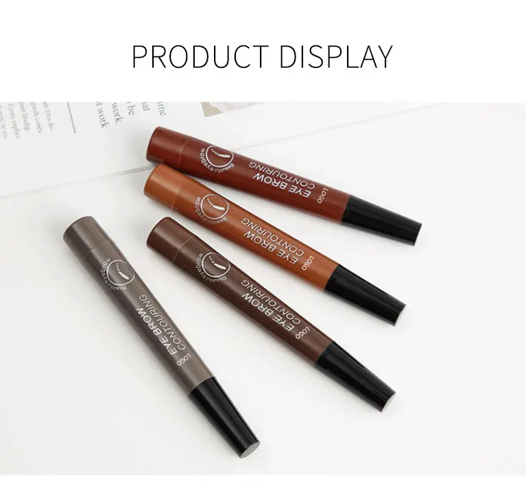 Premium 3d Eye Brow Pencil Waterproof With Sharp Nib Long Lasting Professional Fine Sketch Liquid Eye Brow Pen