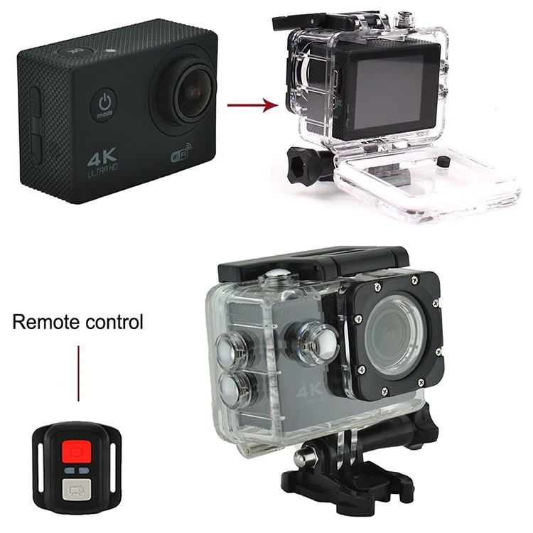 Cheap Price WIFI Waterproof Action Camera Cycling 4K camera Ultra Diving 60PFS Helmet bicycle underwater Sports 1080P Camera
