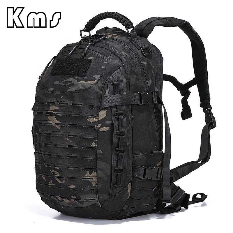KMS Ready Multi-color Wholesale Mochila Softback Hiking Outdoor Sport Travel 35L Molle Laser Cut Tactical Range Backpack