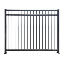 WP-F002 Wholesale galvanized steel Pipe Picket fence prices Estate Fence