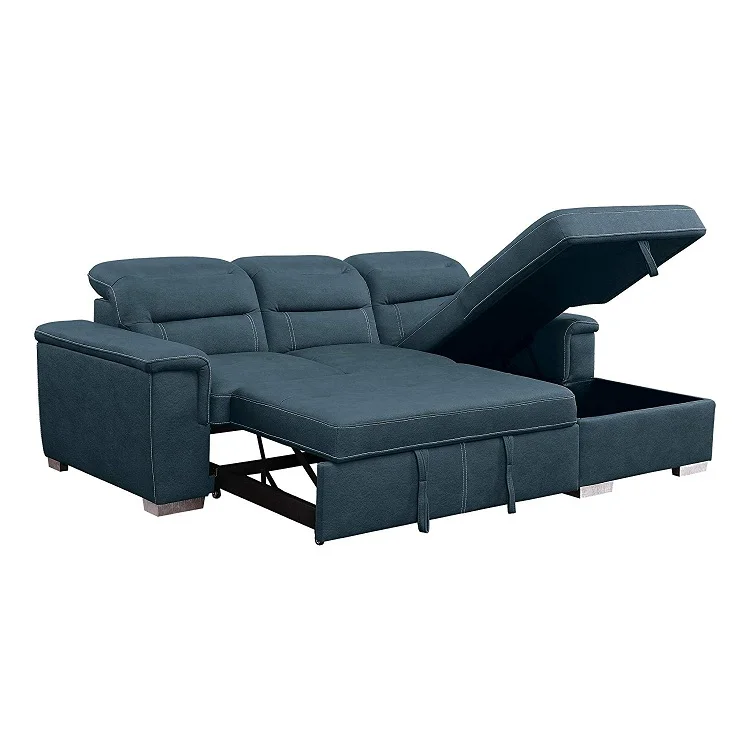 Modern contemporary Sleeper sectional sofa with chaise storage,Storage sofa set, fabric sofa furniture