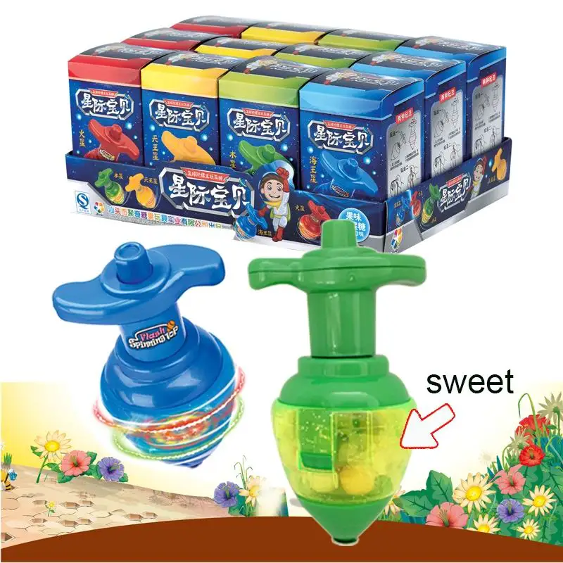 Детские игрушки и конфеты спиннинг Dreidel пусковая установка наполненные doce dulces для поставщика сладостей
