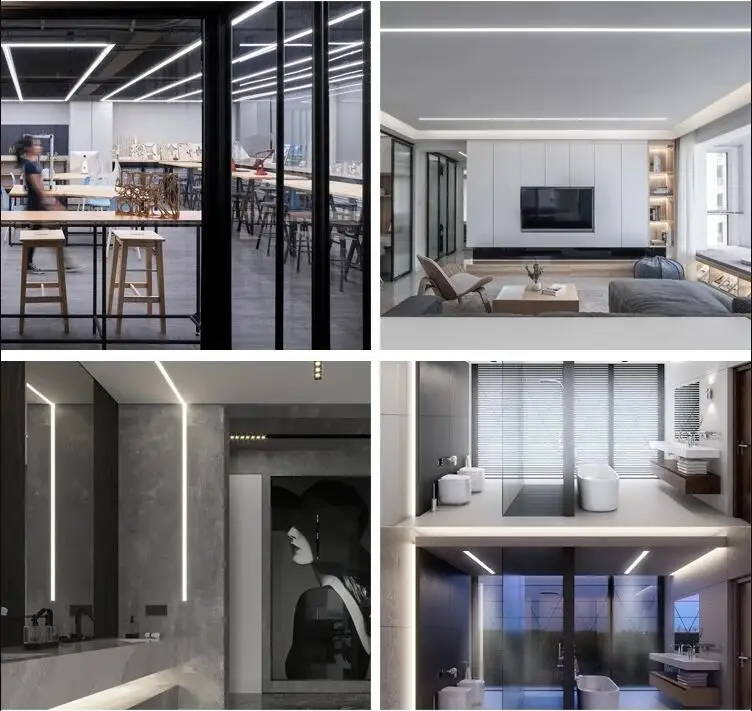 Factory Sale K54 aluminium profile linear lighting strip channel extrusion housing surface aluminum led profile