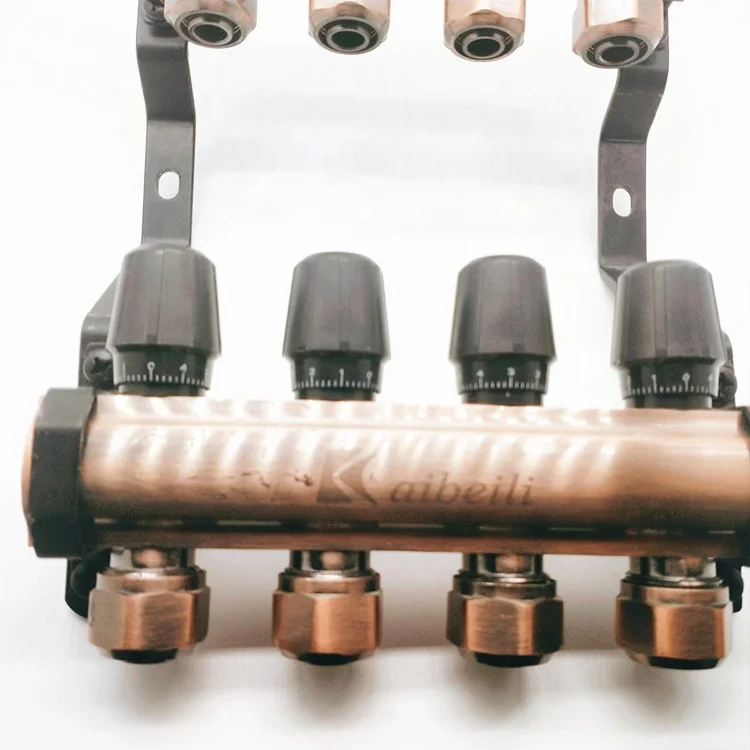 Hot forged Brass system water Floor Heating manifold