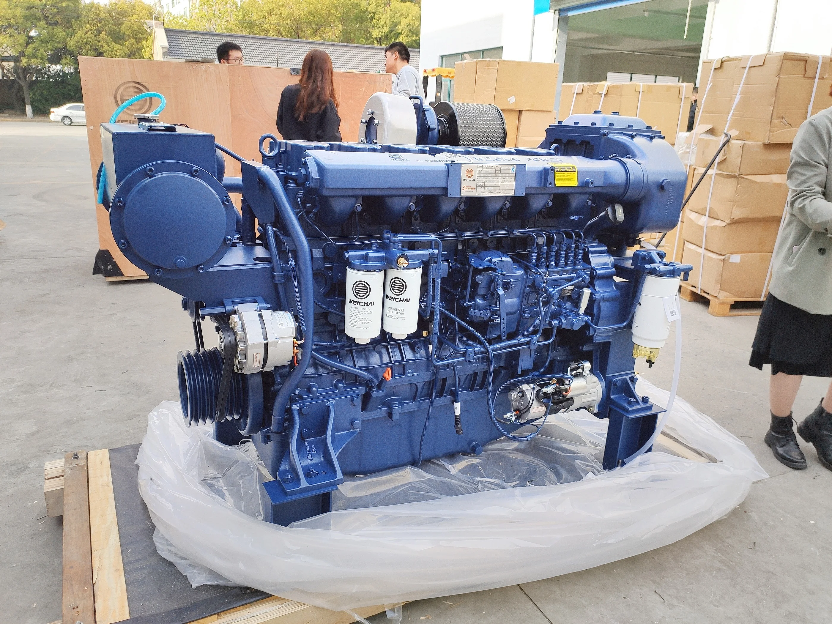 New 6 cylinders WP12C500-21 500hp wp12 weichai marine diesel engine