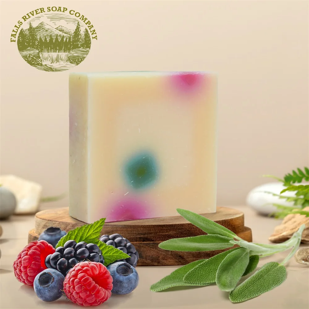 Wholesale Price Handmade Soap Natural bath Material Berry Sage - Premium Classic Single hand Soap Bar