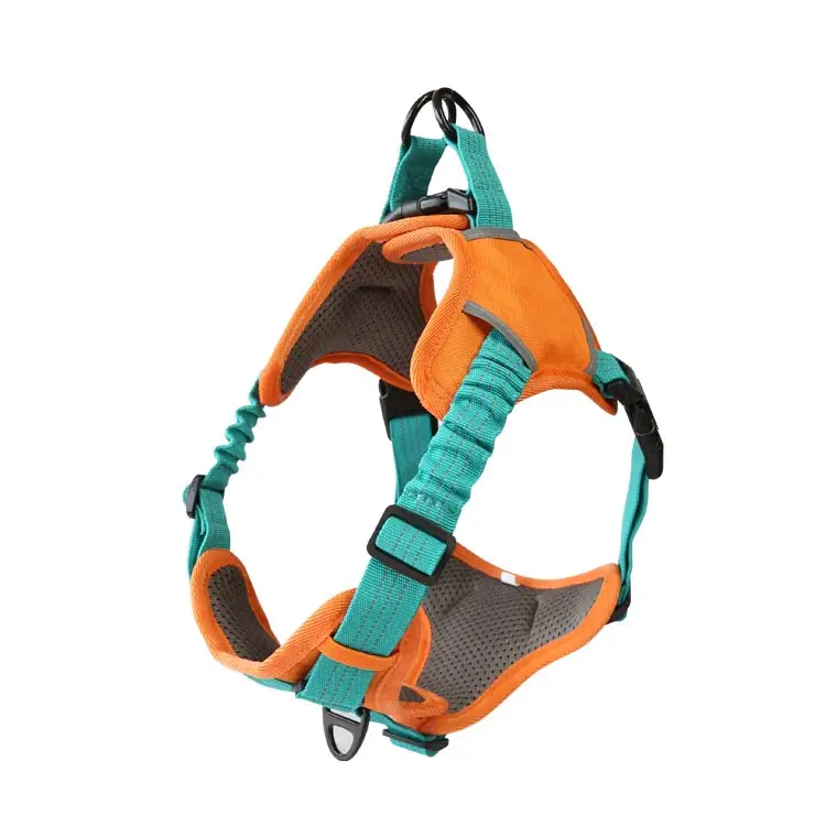 Maychan Soft Reflective No Pull Dog Harness, Oxford Adjustable Dog Harness with Shock Absorption Strap