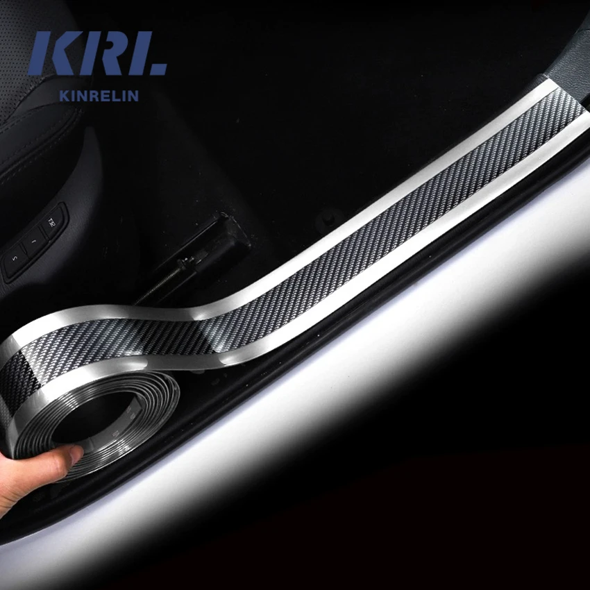 5cm 7cm Universal Self Adhesive Chrome Car Door Scuff Sill Plates Protector