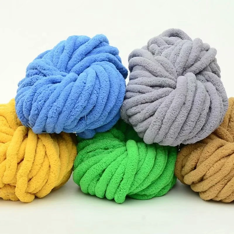  China manufacturer wholesale giant super chunky chenille yarn for hand knitting blanket also named