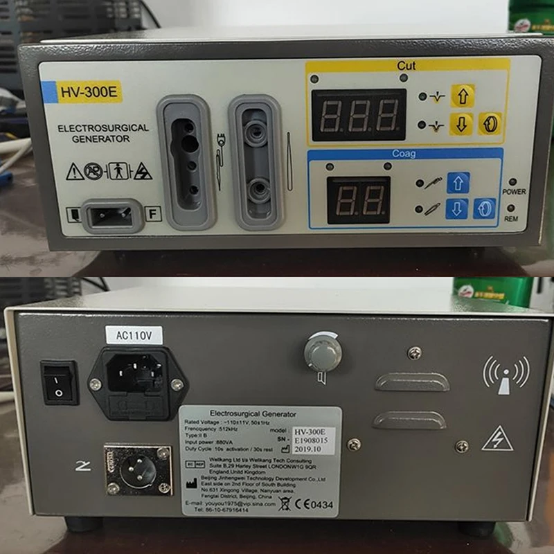 High Frequency Electrosurgical Cautery Machine Electrobisturi Bipolar Diathermy Electrosurgical Unit