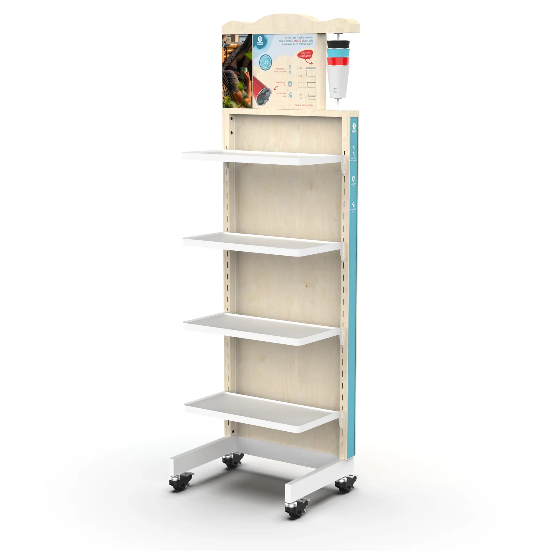 Custom Metal POP Retail Display Supermarket Display Shelf