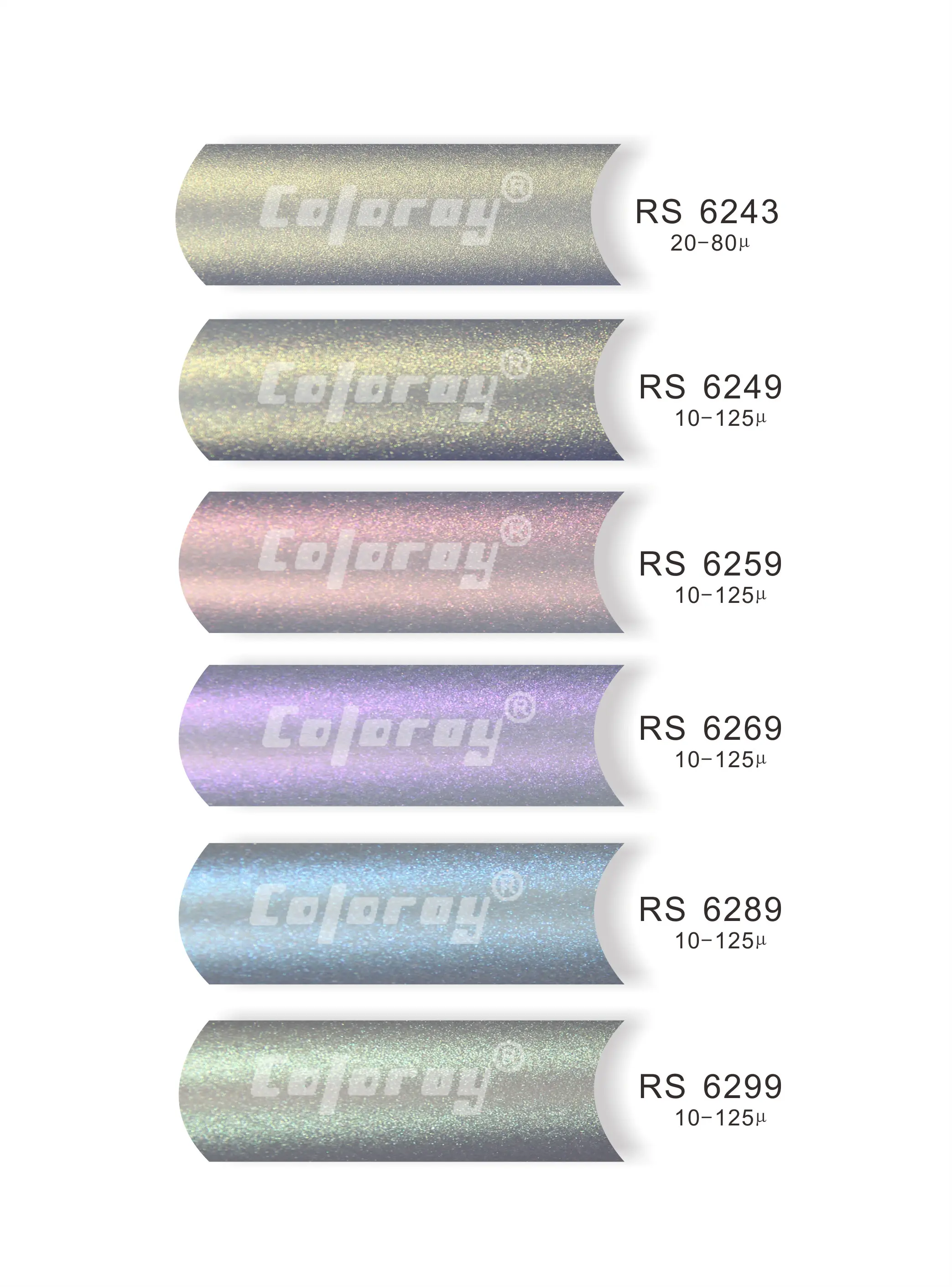 Coloray Crystal Series Effect Pigment for Industrial uses Synthetic Mica based Iron Oxides Raystal Pearlescent Pigment