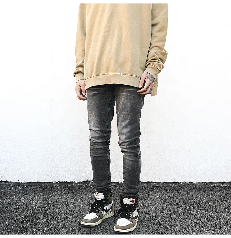 OEM FOG skinny ripped Rips stock nice weshing men  grey jeans dropship websites for sale