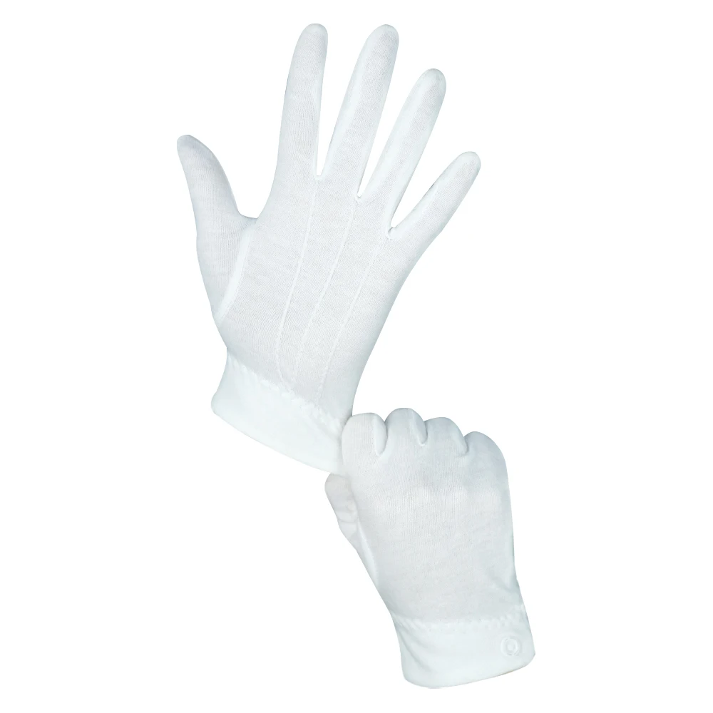 Wholesale Anti-Slip Nylon Gloves Custom White Cotton Gloves for Ceremonial and Waiter Use Masonic Design
