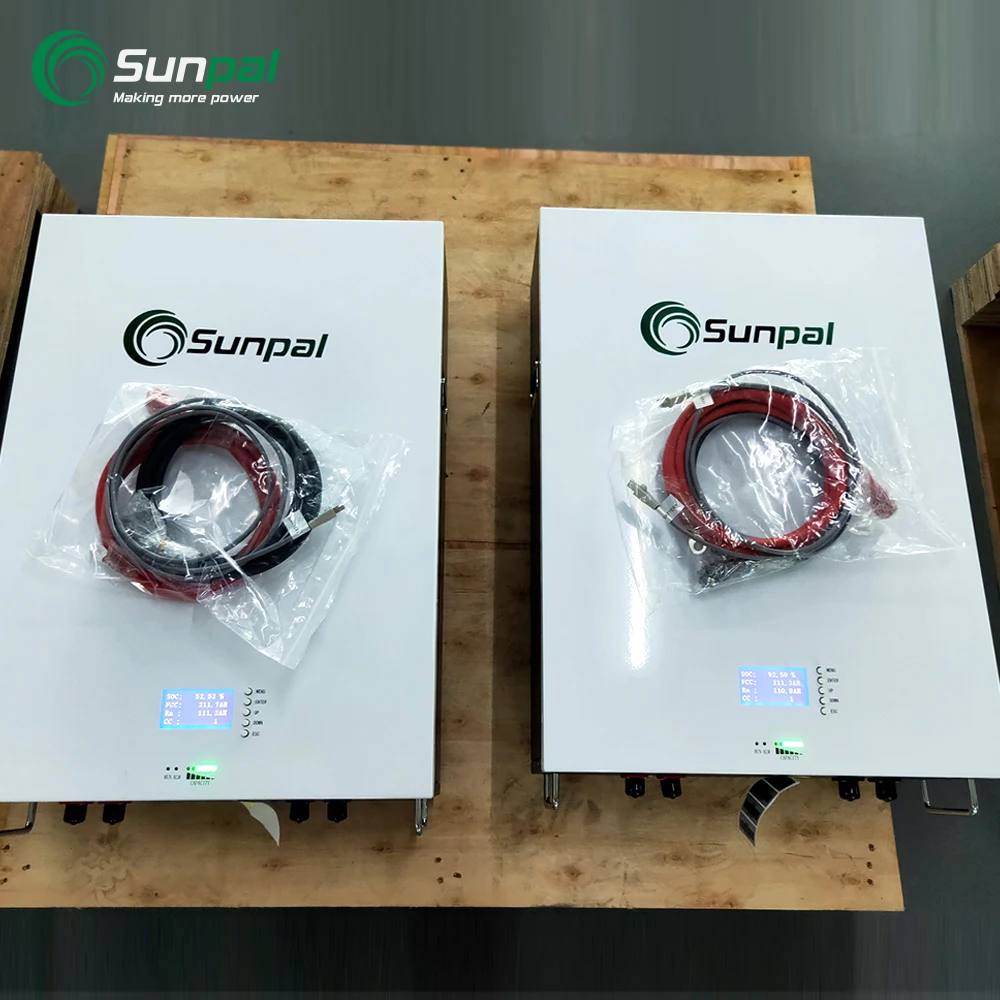 Sunpal 10 Years Warranty Household Power Wall Lifepo4 Lithium Battery 10kWh 20 Kw 48V 100Ah 200Ah For Home Solar System