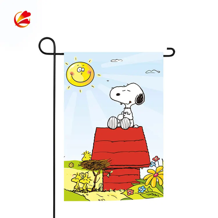 Custom size garden flag hand flag printing snoopy flag