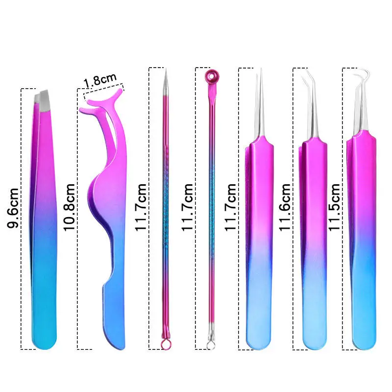 Stainless Steel Pimple & Blackhead Removal Tools Lancet Needles 10 Pcs Double-headed Acne Extractor Tool Kit
