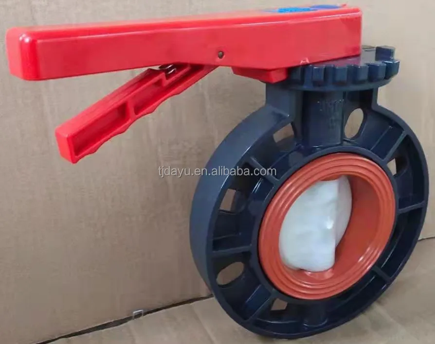 drain irrigation drip factory low price easy quick handle lever manual upvc pph abs wafer grey butterfly valve