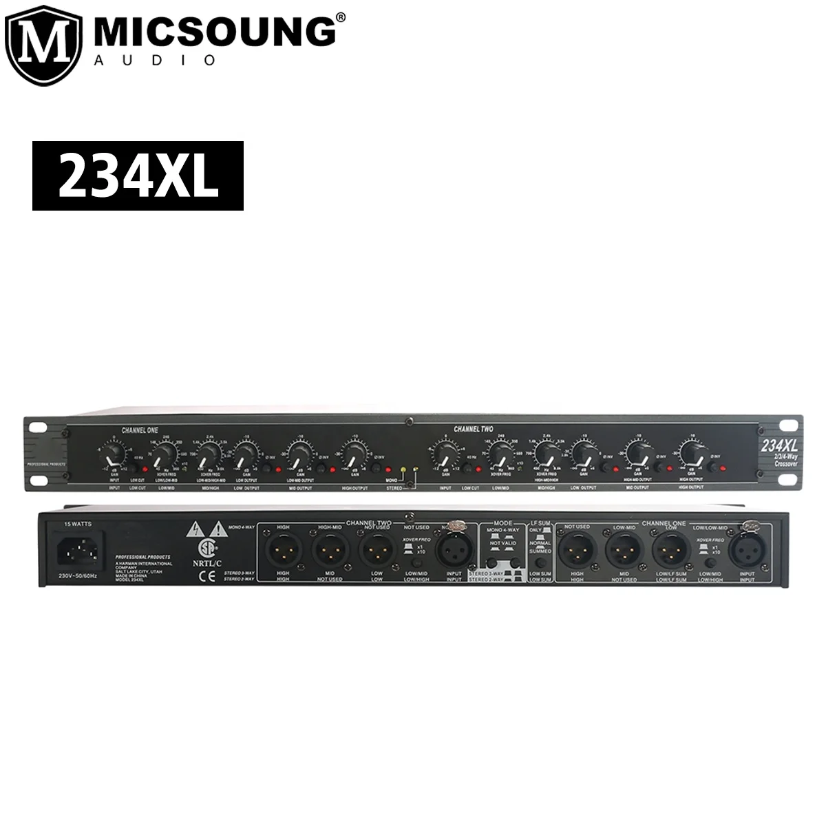 234XL Crossover Professional Audio Equipment Four-channel device graphic equalizer Peripherals Stereo 2/3-way Mono 4-way