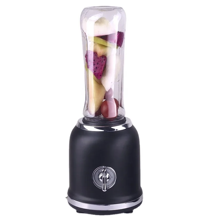 High Quality Retro Style Mini Fruit Juicer Blender With Mixer 4 Blades