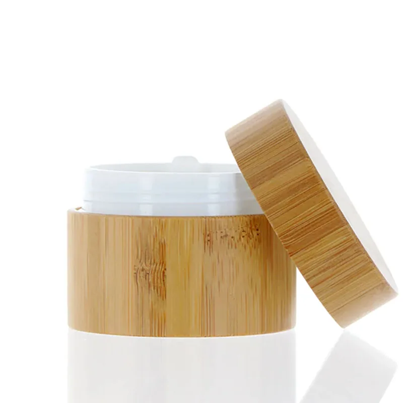 Refillable Glass Makeup Jars bamboo beauty 1g 2g 5g
