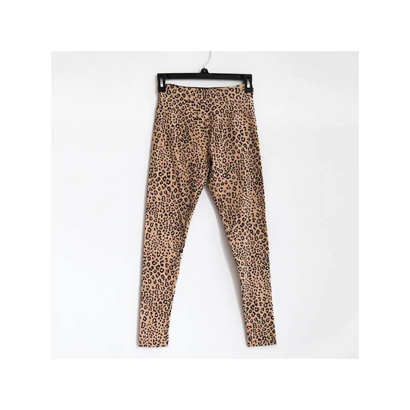 Spring summer womens Leopard print cotton pants with wild leopard print seamless breathable anti-shrinked