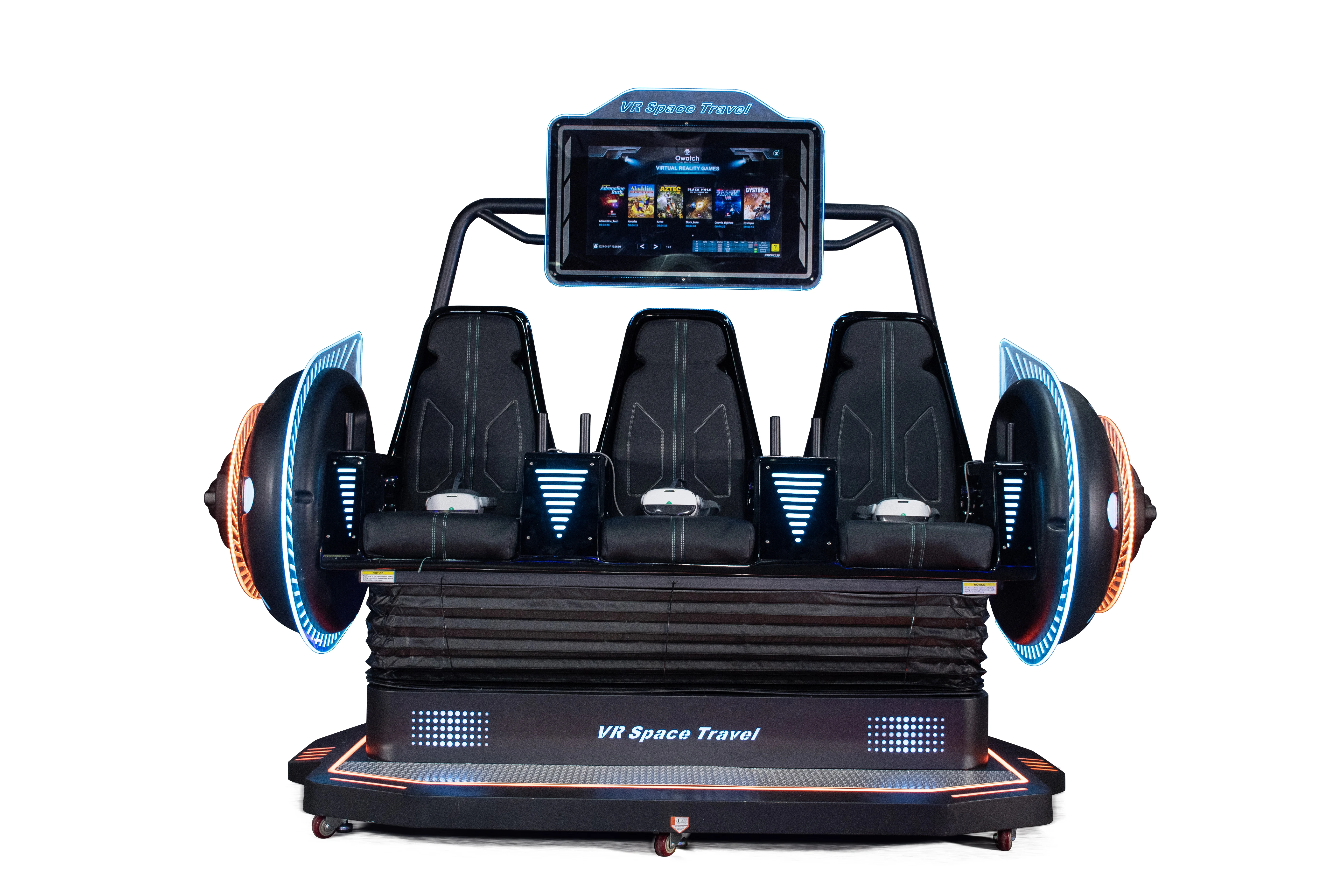 Haojile Latest 3 Seats 9D Vr Spcar Travel Cinema Indoor  And Video Game Machine Arcade Manufacture