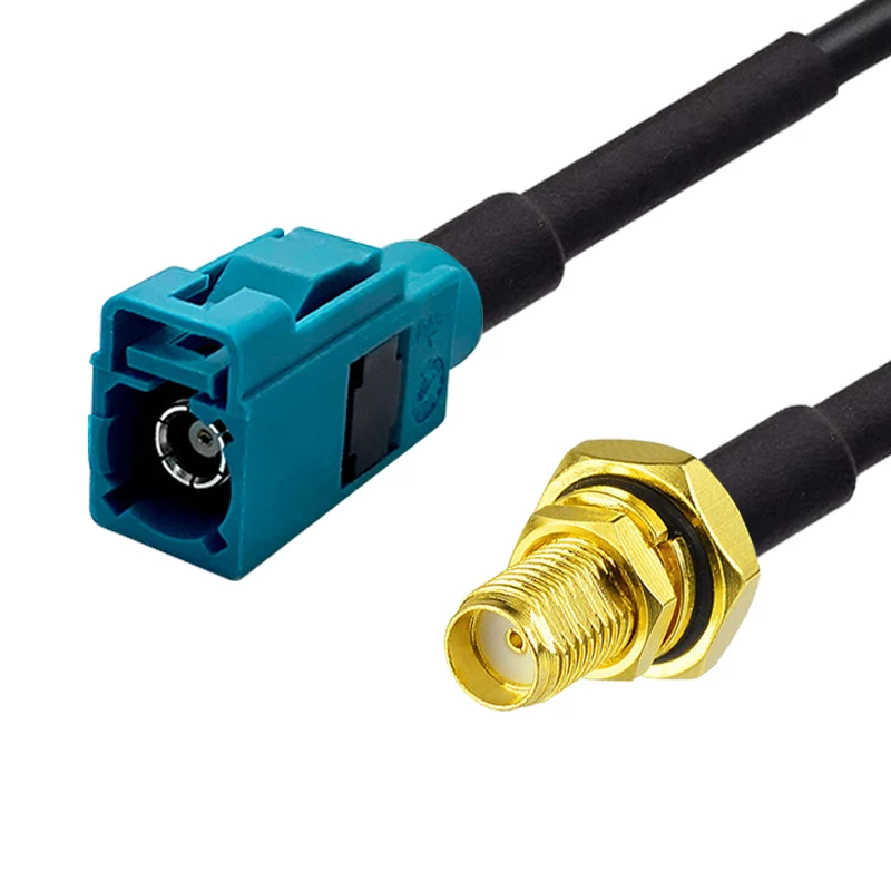 Радиочастотный разъем для электрического провода Fakra Z, разъем гнезда SMA, RG174, RG316, коаксиальный кабель 30 см для автомобильной GPS-антенны