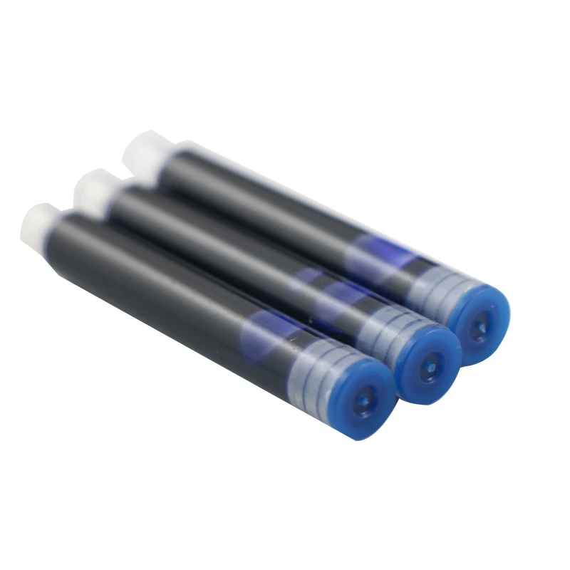 
black blue red wear-resisiting anti-collision international standard size replacement fountain pen ink converter cartridges 