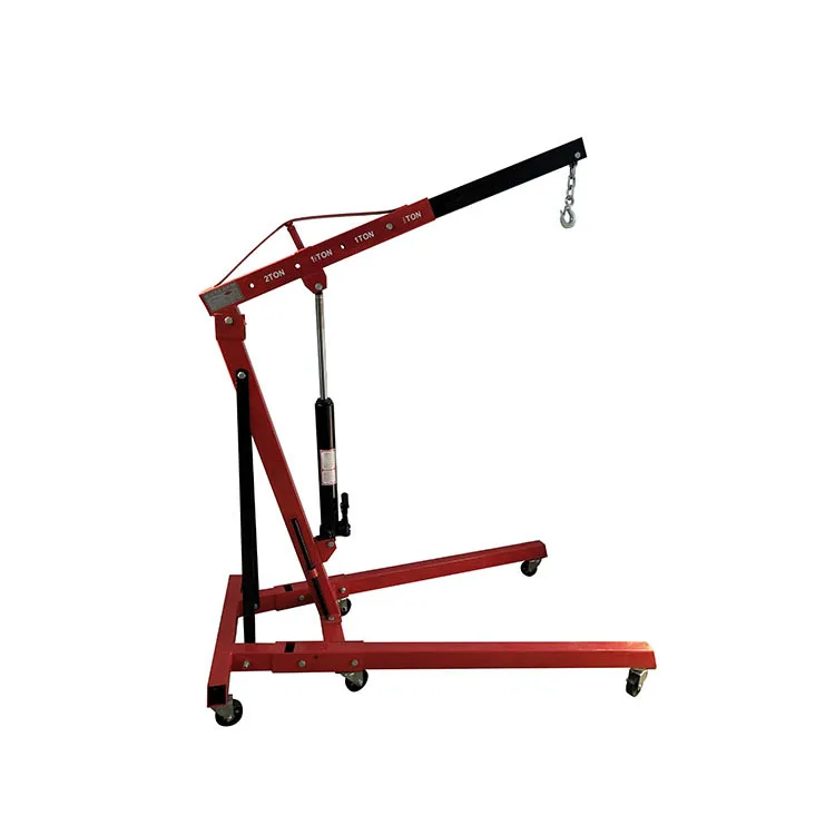 3 Tons Manual Hydraulic Folding Engine Crane Hoist Lift Stand Wheels Garage Workshop Crane Jack