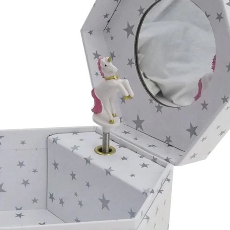Paper jewelry music box cross-border mechanical music box Little girl jewelry storage box can be modified appearance design