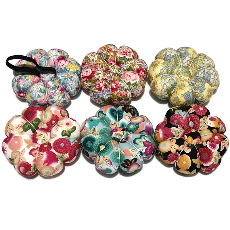Free shipping Elastic Wrist Belt pumpkin Pin Cushion handmade Sewing Accessory Tools DIY E401