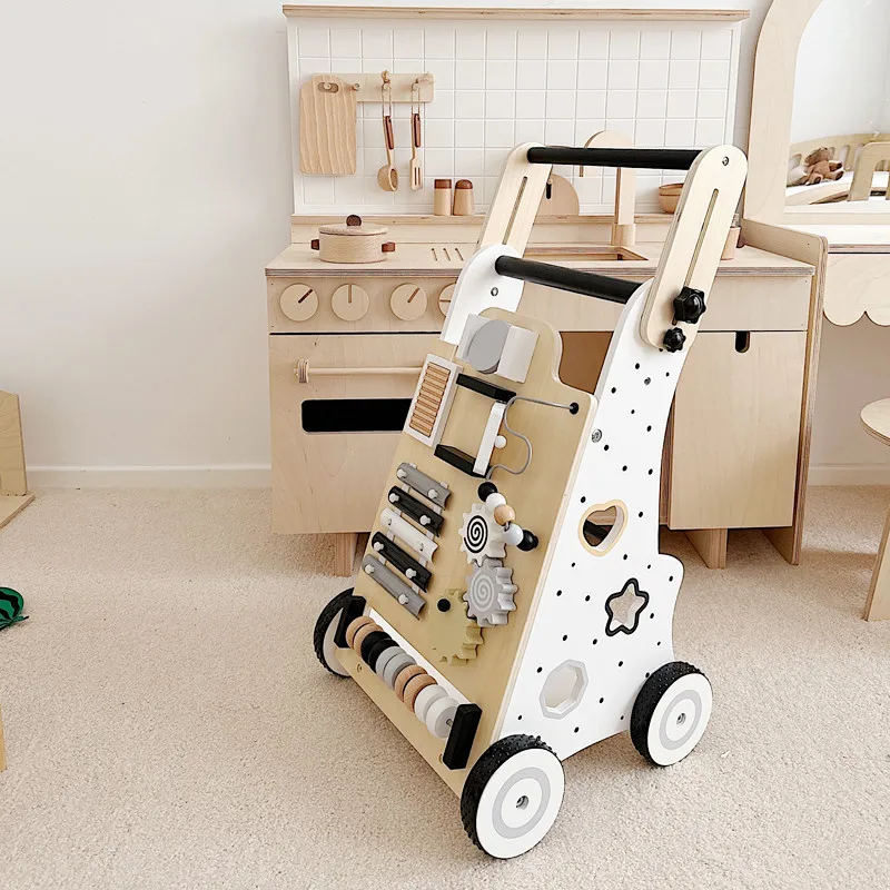 Детская коляска Montessori, многофункциональные деревянные игрушки