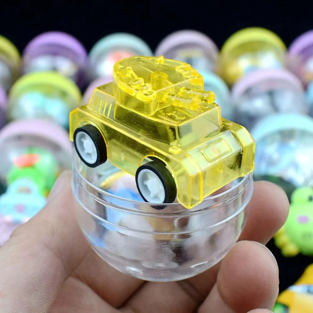 55mm Transparent Twisted Egg Toy Surprise Eggs Gachapon Vending Machine Capsule Toys Round Ball Filled Doll Toys